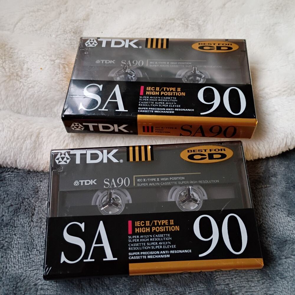 TDK SA90 Blank Cassette Tapes 90min High Bias Type II